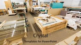  Presentation with industry - Slide deck featuring waste recycling production and industry background and a  colored foreground