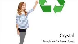  Presentation with waste - Audience pleasing PPT theme consisting of waste recycling reuse environment backdrop and a white colored foreground