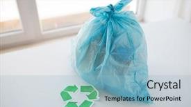  Presentation with nuclear waste disposal - Audience pleasing presentation theme consisting of waste recycling reuse garbage disposal backdrop and a light blue colored foreground