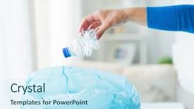  Presentation with waste water reuse - Beautiful slides featuring waste recycling reuse garbage disposal backdrop and a sky blue colored foreground