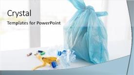  Presentation with food waste - Audience pleasing PPT theme consisting of waste recycling reuse garbage disposal backdrop and a white colored foreground