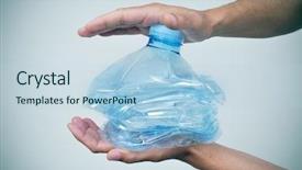  Presentation with waste water management - Presentation consisting of waste water management - closeup of a young caucasian background and a light blue colored foreground