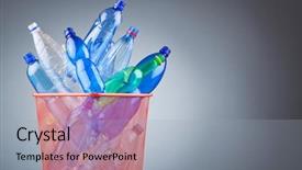  Presentation with waste water - Cool new slides with waste water reuse - concept of recycling with plastic backdrop and a light gray colored foreground