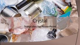  Presentation with tablets wood table tablet white - PPT layouts with waste water reuse - garbage lies on white table background and a  colored foreground