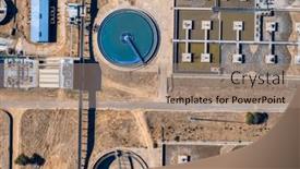  Presentation with wastewater treatment plant - Presentation theme with wastewater-treatment-plant-and-system and a coral colored foreground