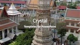  Presentation with bangkok - Colorful presentation design enhanced with wat arun temple of dawn in bangkok backdrop and a gray colored foreground