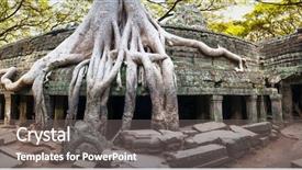  Presentation with asia history - Slides featuring wat cambodia ta prohm khmer background and a gray colored foreground