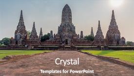  Presentation with ayutthaya - Amazing slide deck having wat chaiwatthanaram temple of ayutthaya backdrop and a violet colored foreground