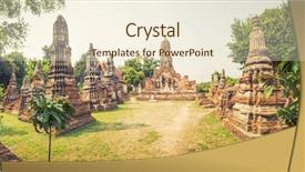  Presentation with ayutthaya - Slide set featuring wat cherng tha ayutthaya background and a cream colored foreground