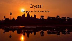  Presentation with south asia - Amazing presentation theme having wat in twilight status silhouette backdrop and a red colored foreground