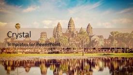  Presentation with vintage retro - Amazing presentation design having wat with reflection in water backdrop and a coral colored foreground