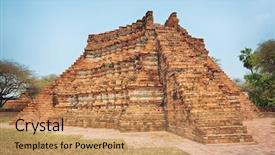  Presentation with ayutthaya - Presentation consisting of wat wora pho ayutthaya historical background and a coral colored foreground