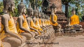  Presentation with ayutthaya - Cool new slide set with wat yai chai mongkhon ayutthaya backdrop and a coral colored foreground