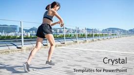  Presentation with smart watch red heart - Slide set consisting of watch and record her running background and a  colored foreground