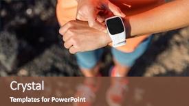  Presentation with cardio - Cool new presentation theme with watch app to monitor fitness backdrop and a tawny brown colored foreground