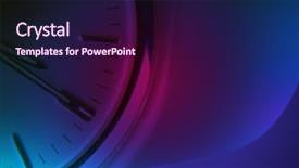  Presentation with overlaid - Colorful slides enhanced with watch face overlaid with blue and purple lighting backdrop and a wine colored foreground