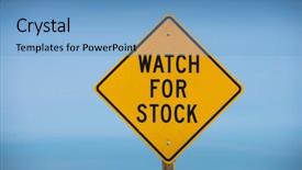  Presentation with road yellow - Slides having watch for stock yellow diamond warning road sign against blue sky background and a teal colored foreground