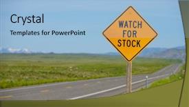  Presentation with road yellow - Audience pleasing theme consisting of watch for stock yellow diamond warning road sign against blue sky backdrop and a light blue colored foreground