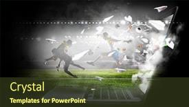  Presentation with media - Slide set having watch-it-online-mixed-media background and a tawny brown colored foreground