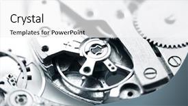  Presentation with mechanism - Presentation design with watch mechanism background and a white colored foreground
