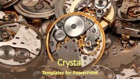  Presentation with mechanical watch - Presentation theme enhanced with watch mechanism background and a tawny brown colored foreground