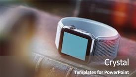  Presentation with smart watch red - Amazing slides having watch mockup on antique book backdrop and a  colored foreground