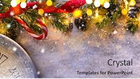  Presentation with next year - Audience pleasing slide deck consisting of watch night - countdown to midnight retro style backdrop and a light gray colored foreground