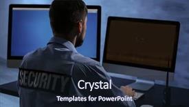  Presentation with security guard - Audience pleasing presentation design consisting of watch night service - male security guard on workplace backdrop and a wine colored foreground