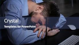  Presentation with security guard - Presentation consisting of watch night service - male security guard sleeping background and a ocean colored foreground