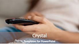  Presentation with television watching - Slides with watch night service - tv remote woman watching television background and a coral colored foreground