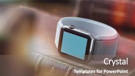  Presentation with smart watch red heart - Cool new presentation theme with watch on the antique book backdrop and a  colored foreground