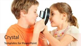  Presentation with sister - Cool new presentation design with watch others - brother and sister look backdrop and a coral colored foreground