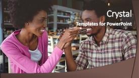  Presentation with people helping each teamwork couple - PPT layouts having watch others - romantic young couple feeding each background and a  colored foreground