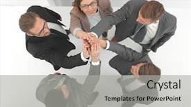  Presentation with team business top view - Beautiful theme featuring watch others - top view the business team backdrop and a light gray colored foreground