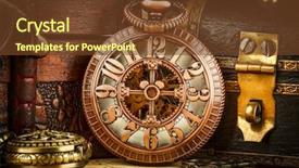  Presentation with vintage antique pocket watch vintage - PPT theme enhanced with watch vintage grunge still life background and a tawny brown colored foreground