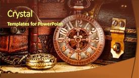  Presentation with vintage antique pocket watch vintage - Beautiful PPT layouts featuring watch vintage grunge still life backdrop and a tawny brown colored foreground