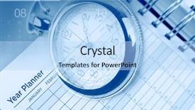  Presentation with planner - Colorful theme enhanced with watch year planner and calendar backdrop and a light blue colored foreground