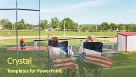  Presentation with high school diversity - Presentation theme enhanced with watching a high school baseball background and a tawny brown colored foreground