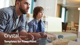  Presentation with video game - PPT layouts featuring watching and playing video game background and a  colored foreground