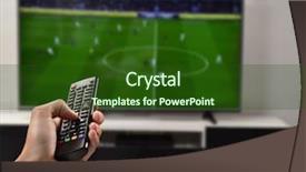  Presentation with football game security - Audience pleasing presentation consisting of watching football game hand holding backdrop and a forest green colored foreground