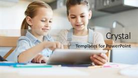  Presentation with two cute sisters playing - Audience pleasing slide deck consisting of watching funny video while stay backdrop and a mint green colored foreground