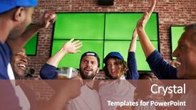  Presentation with sports bar sports bar - PPT theme enhanced with watching game in sports bar background and a tawny brown colored foreground
