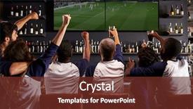  Presentation with sports bar - Audience pleasing presentation theme consisting of watching game in sports bar backdrop and a tawny brown colored foreground