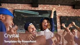  Presentation with sports bar sports bar - PPT theme featuring watching game in sports bar background and a tawny brown colored foreground