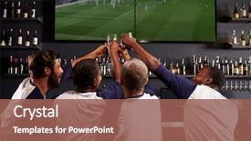  Presentation with sports bar - Amazing presentation theme having watching game in sports bar backdrop and a violet colored foreground
