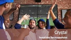  Presentation with sports bar - Beautiful presentation featuring watching game in sports bar backdrop and a tawny brown colored foreground