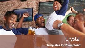  Presentation with sports bar sports bar - PPT theme having watching game in sports bar background and a tawny brown colored foreground