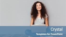  Presentation with lotus - Slides having watching movie in silver computer background and a teal colored foreground