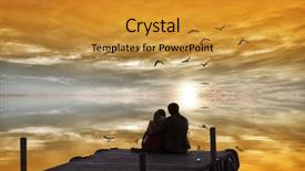  Presentation with sun - Colorful PPT theme enhanced with watching the sun embraced backdrop and a gold colored foreground