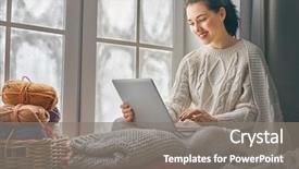  Presentation with dj promo videos - PPT layouts featuring watching videos or enjoying entertainment background and a gray colored foreground